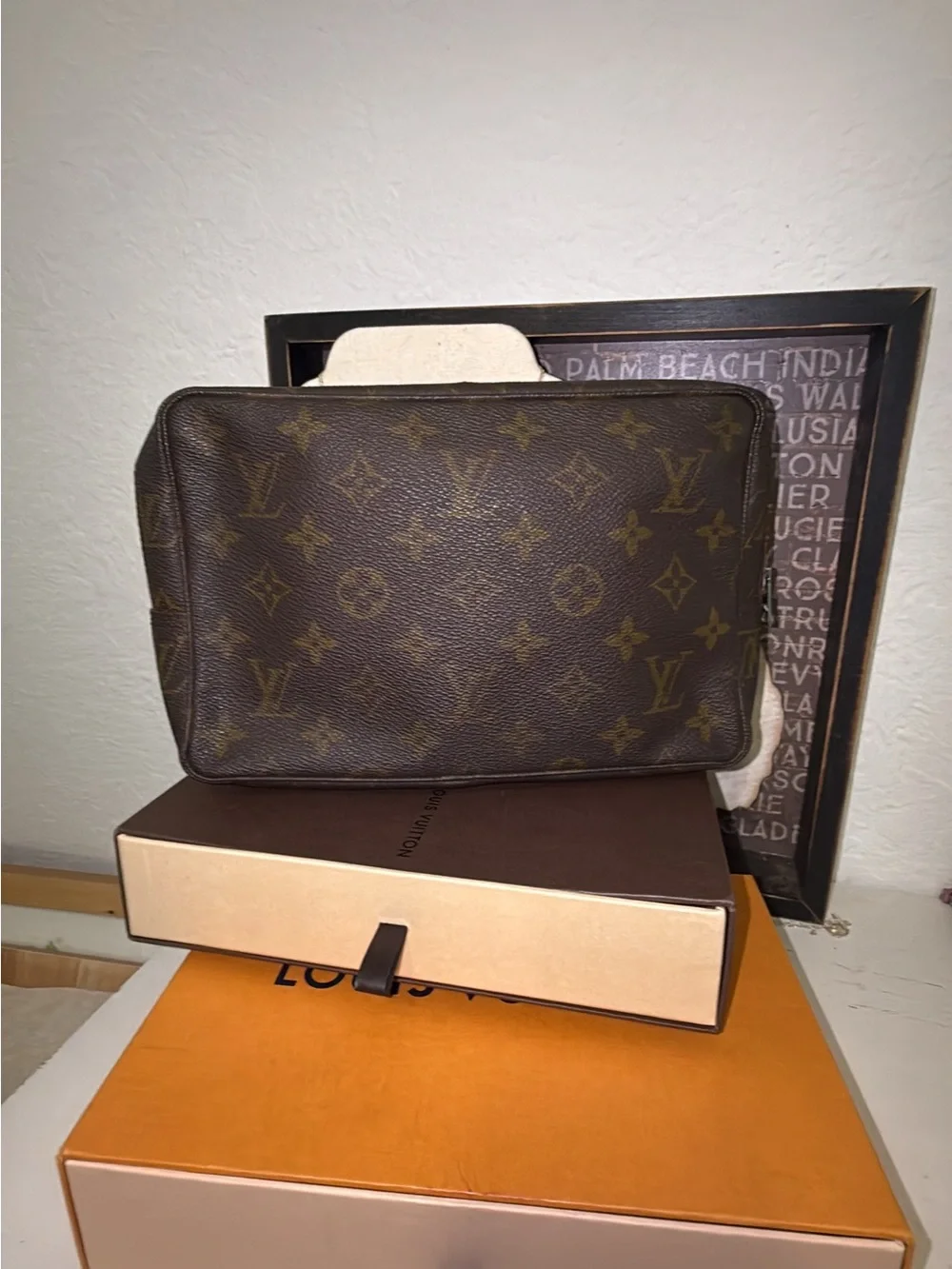 LOUIS VUITTON Trousse Toilette 23 Monogram Cosmetic Pouch authenticity included